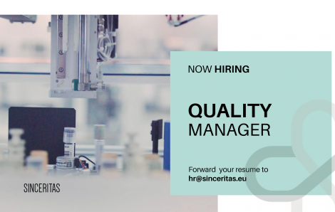 OPEN POSITION: Quality Manager